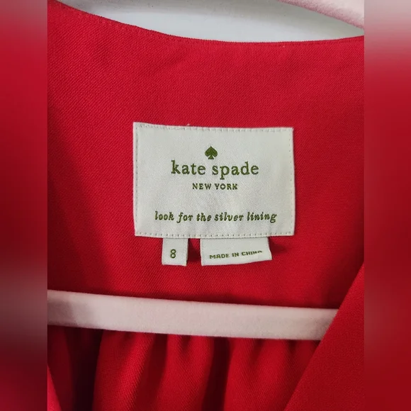 Kate Spade Vibrant Red Dress Size 8 NWOT - Picture 5 of 6